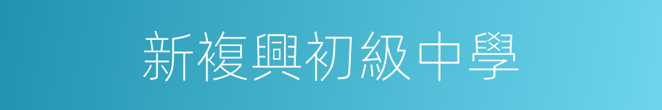 新複興初級中學的同義詞