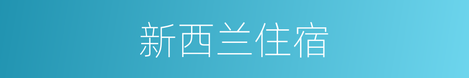 新西兰住宿的同义词