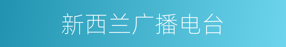 新西兰广播电台的同义词