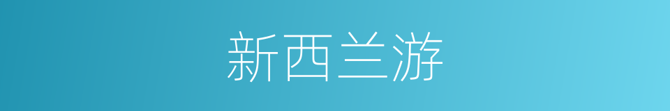 新西兰游的同义词