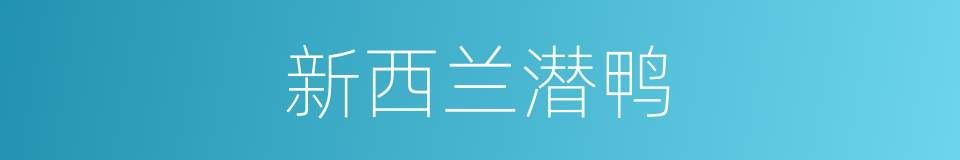 新西兰潜鸭的同义词