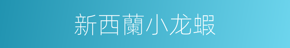 新西蘭小龙蝦的同義詞
