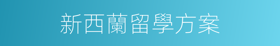 新西蘭留學方案的同義詞