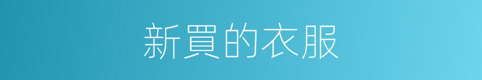 新買的衣服的同義詞