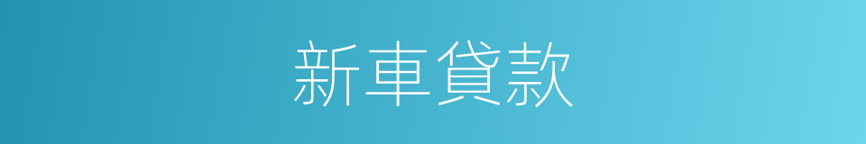 新車貸款的同義詞