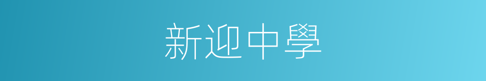 新迎中學的同義詞