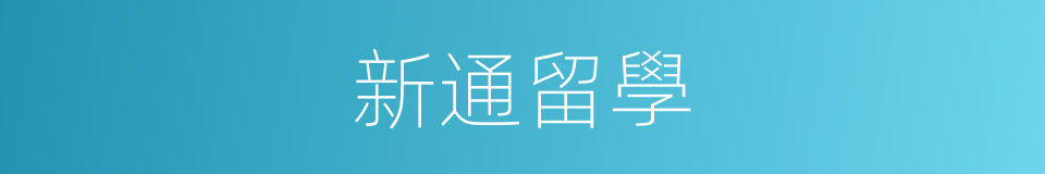 新通留學的同義詞