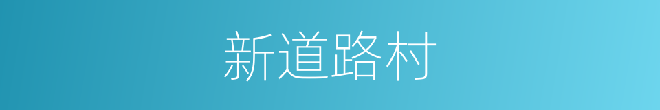 新道路村的同义词