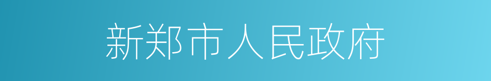 新郑市人民政府的同义词