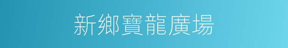 新鄉寶龍廣場的同義詞
