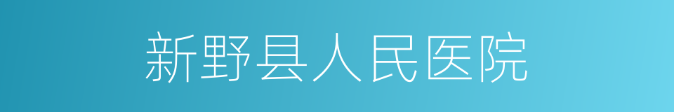 新野县人民医院的同义词