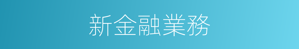 新金融業務的同義詞