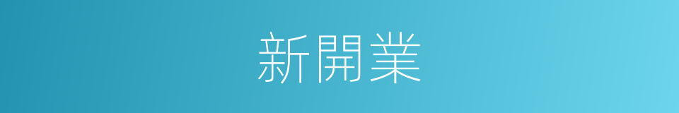 新開業的同義詞