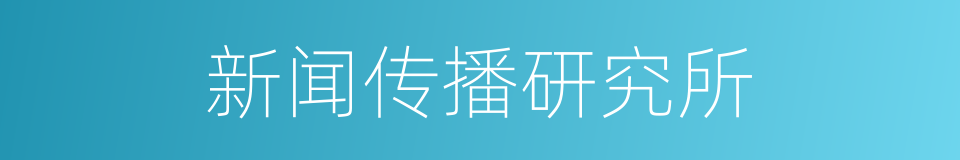 新闻传播研究所的同义词