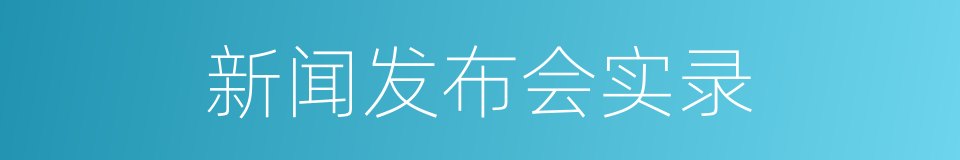 新闻发布会实录的同义词