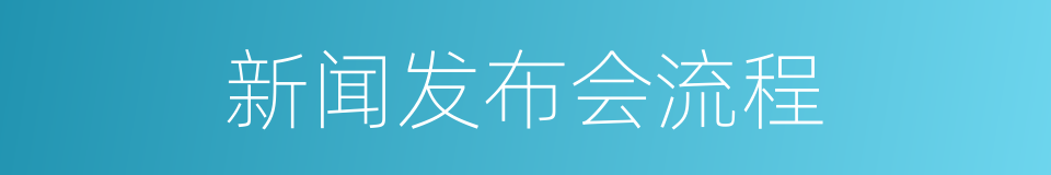 新闻发布会流程的同义词