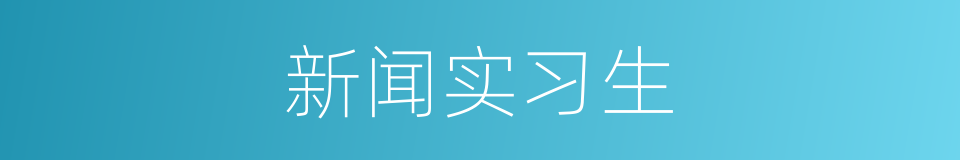 新闻实习生的同义词