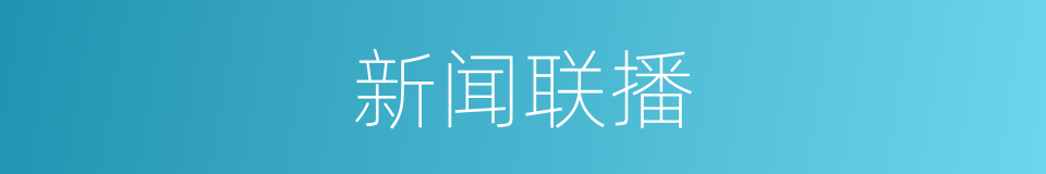 新闻联播的同义词