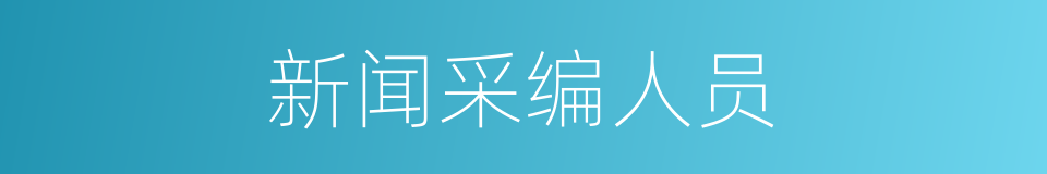 新闻采编人员的同义词
