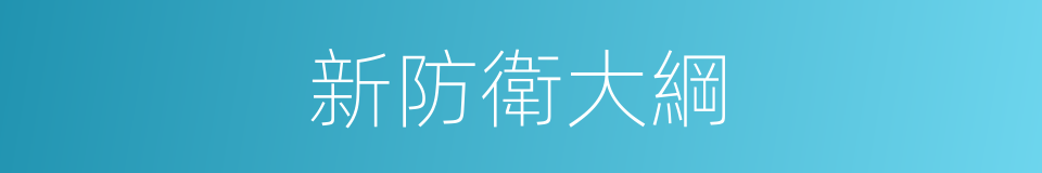 新防衛大綱的同義詞