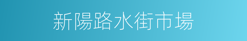 新陽路水街市場的同義詞