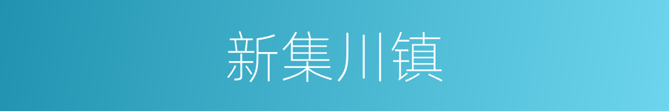 新集川镇的同义词