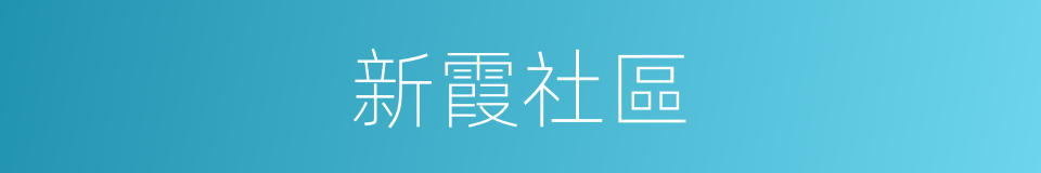新霞社區的同義詞