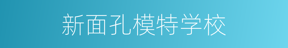 新面孔模特学校的同义词