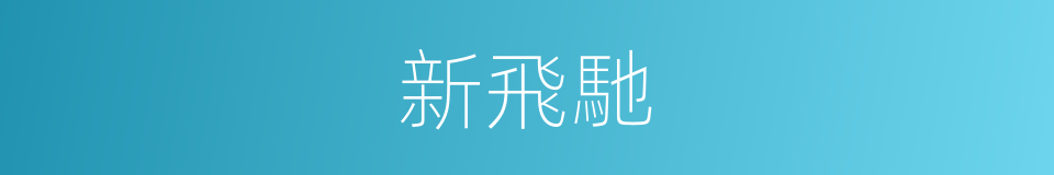 新飛馳的同義詞