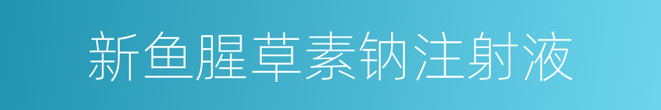 新鱼腥草素钠注射液的同义词