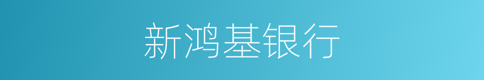 新鸿基银行的同义词