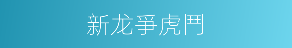 新龙爭虎鬥的同義詞