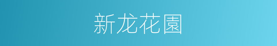 新龙花園的同義詞