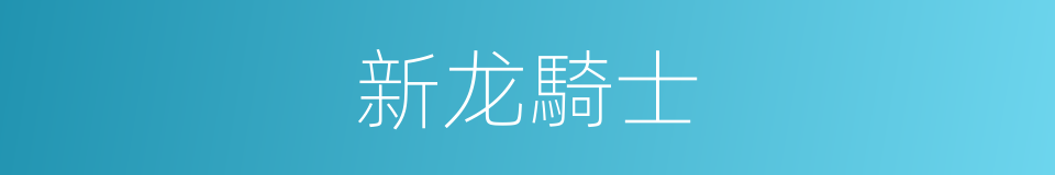 新龙騎士的同義詞