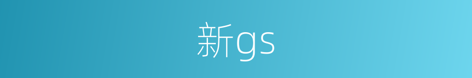 新gs的同义词