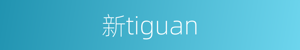 新tiguan的同义词