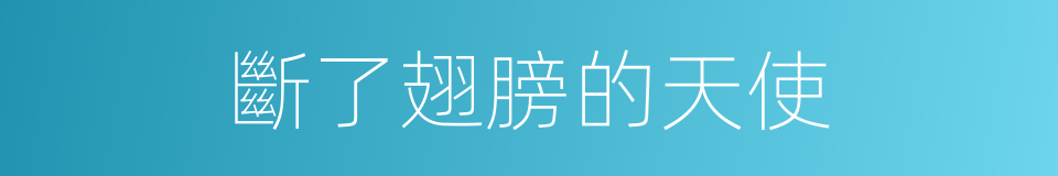斷了翅膀的天使的同義詞