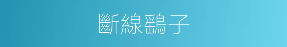 斷線鷂子的同義詞