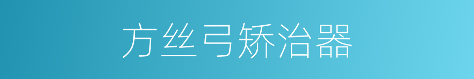 方丝弓矫治器的同义词