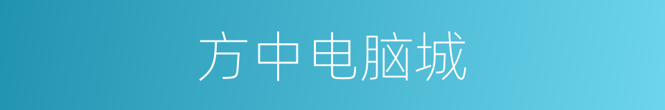 方中电脑城的同义词
