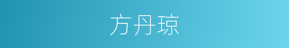 方丹琼的同义词