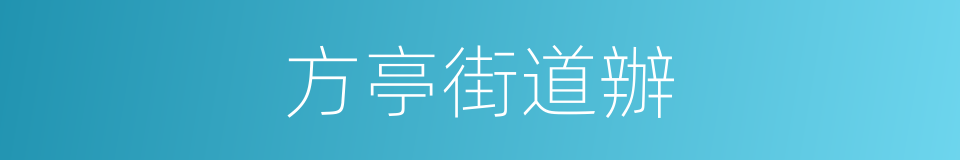 方亭街道辦的同義詞