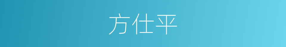 方仕平的同义词