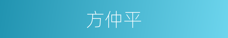 方仲平的同义词