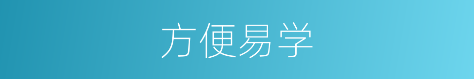 方便易学的同义词