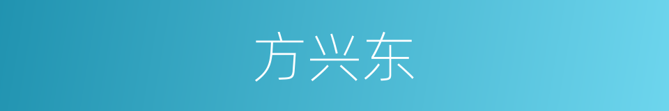 方兴东的同义词