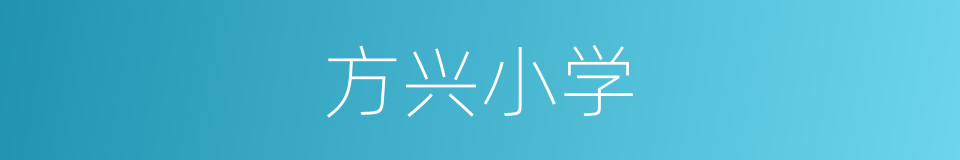 方兴小学的同义词