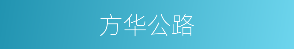方华公路的同义词