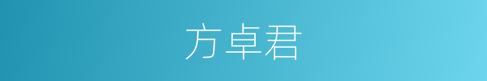 方卓君的同义词