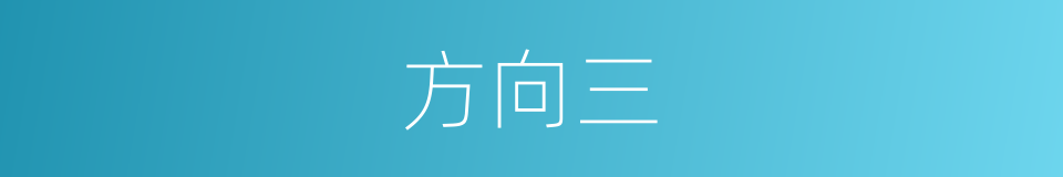 方向三的同义词